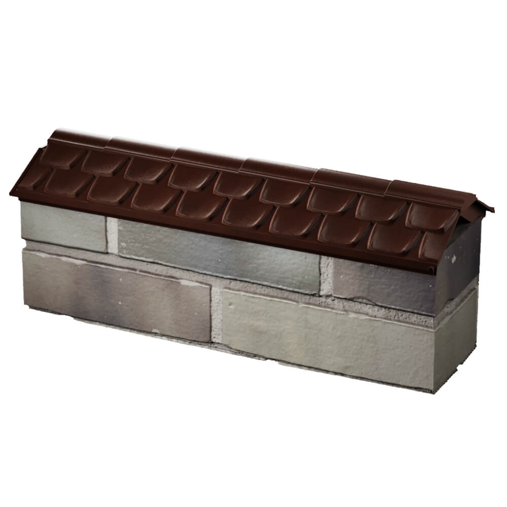Парапет Zking Эльбрус Коричневый с посадкой на 0.5 кирпича (130мм) в Павловском Посаде фото