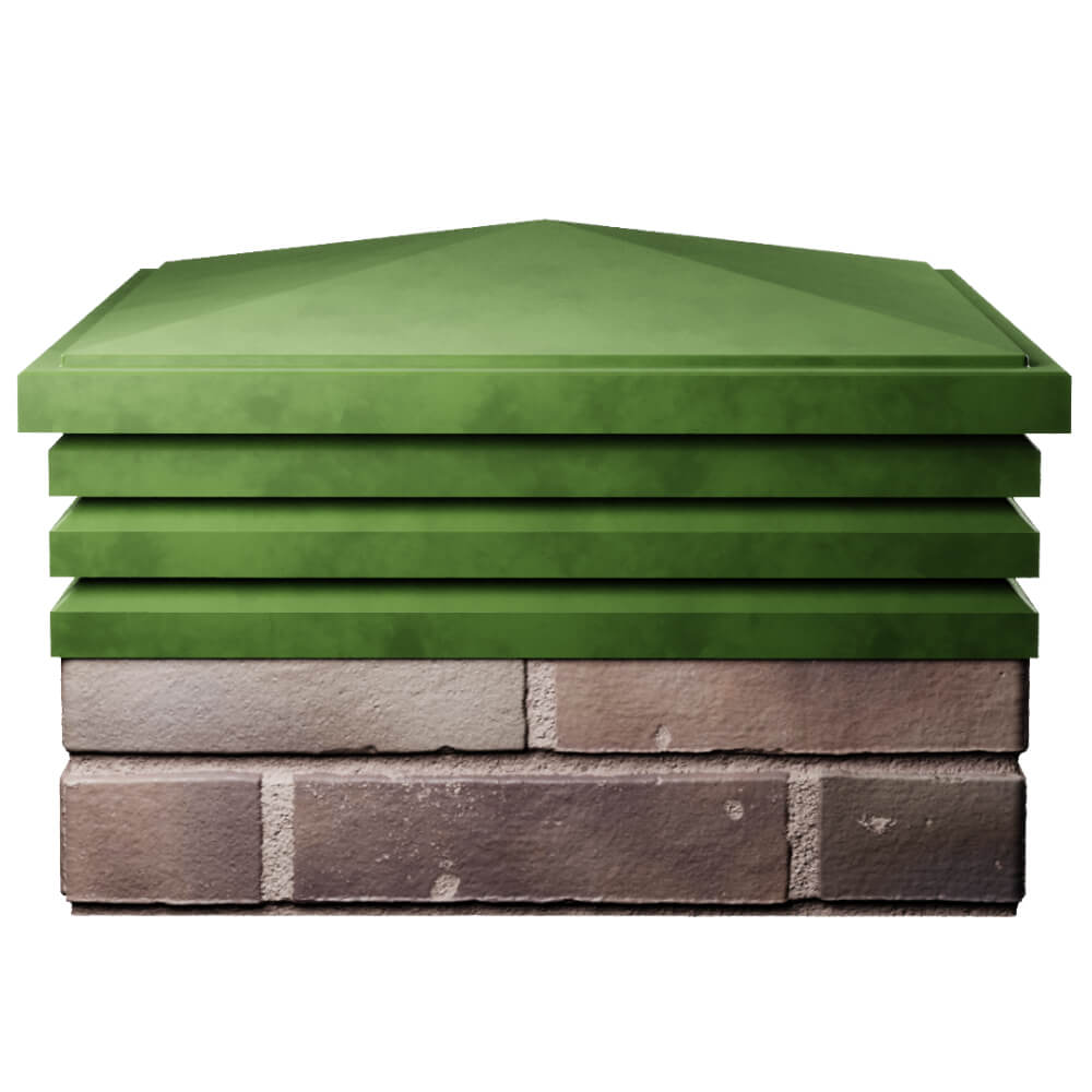 Колпак Zking Бона ХайТек Зеленый на столб 2х2 кирпича (513х513мм) Павловский Посад фото