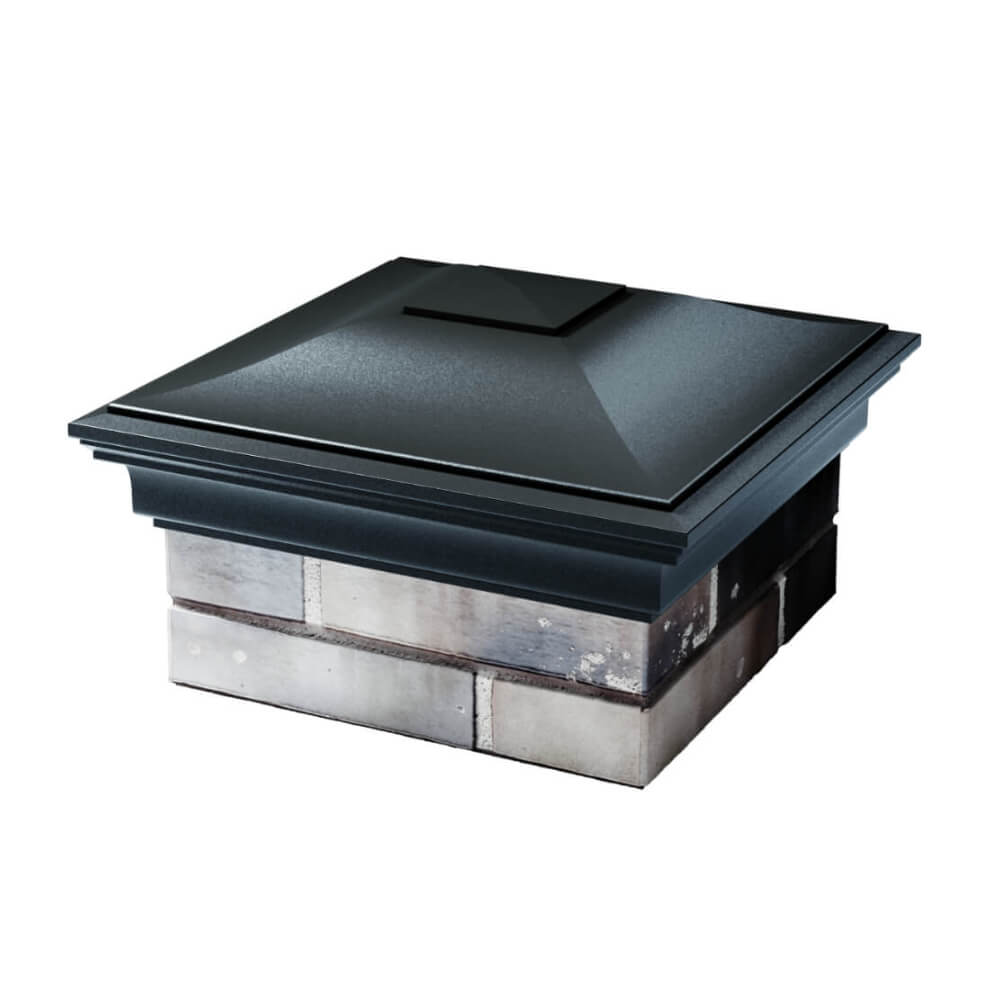 Колпак Zking Монблан Черный на столб 1.5х1.5 еврокирпича 0.7НФ (355х355мм) в Павловском Посаде фото