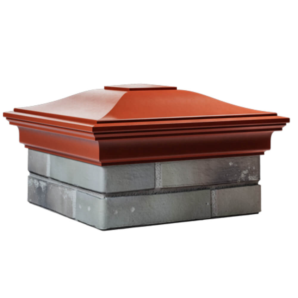 Колпак Zking Монблан Красный на столб 1.5х1.5 кирпича (385х385мм) в Павловском Посаде фото