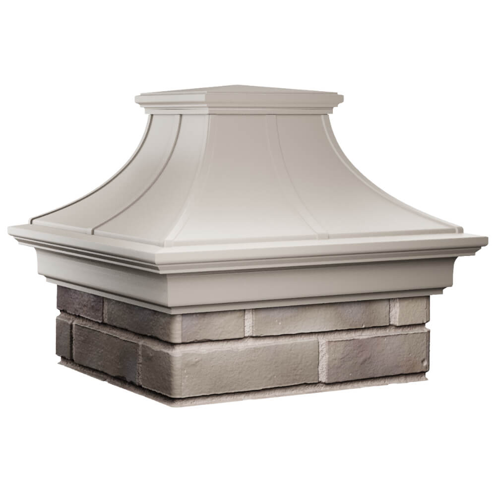 Колпак Zking Монблан Премиум Бежевый на столб 1.5х1.5 кирпича (385х385мм) в Павловском Посаде фото