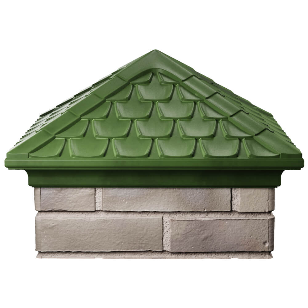 Колпак Zking Эльбрус Зеленый на столб 1.5х1.5 кирпича (385х385мм) Павловский Посад фото