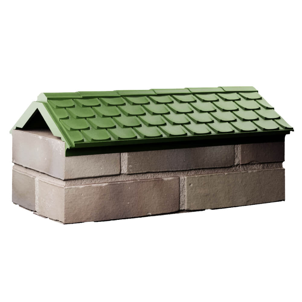 Парапет Zking Эльбрус Зеленый с посадкой на 1 кирпич (255мм) Павловский Посад фото