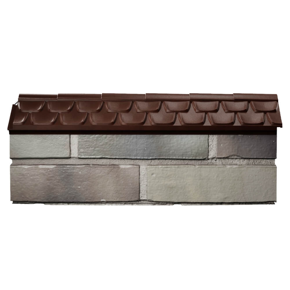 Парапет Zking Эльбрус Коричневый с посадкой на 0.5 кирпича (130мм) в Павловском Посаде фото
