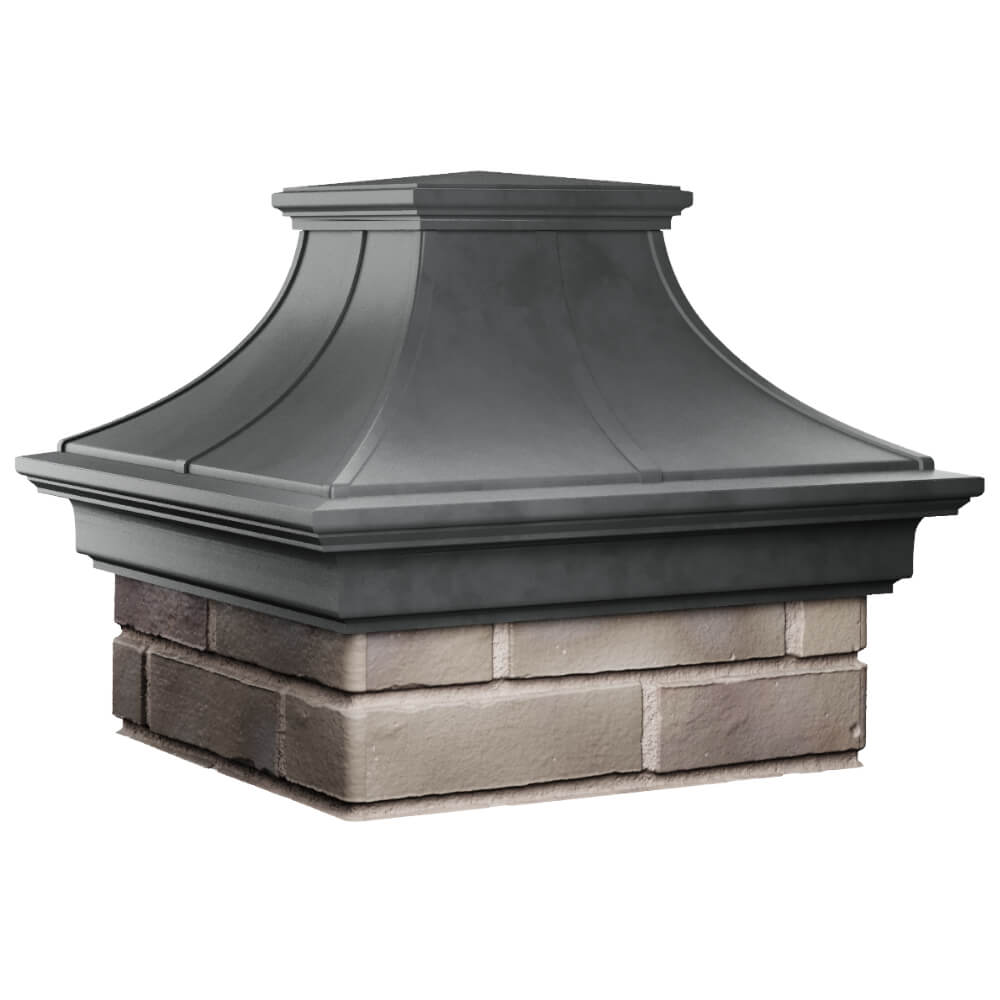 Колпак Zking Монблан Премиум Серый на столб 1.5х1.5 кирпича (385х385мм) в Павловском Посаде фото