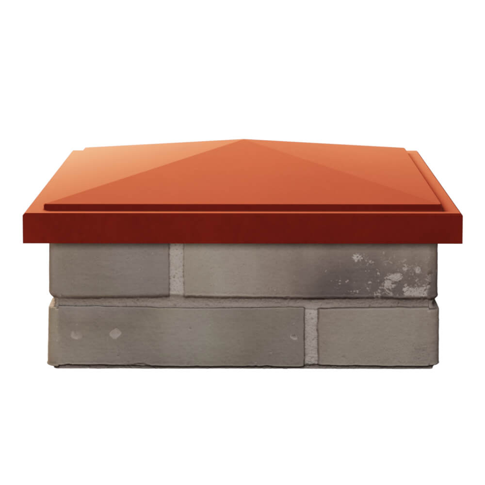 Колпак Zking БонаМоно Красный на столб 1.5х1.5 кирпича (385х385, 400х400мм) Павловский Посад фото