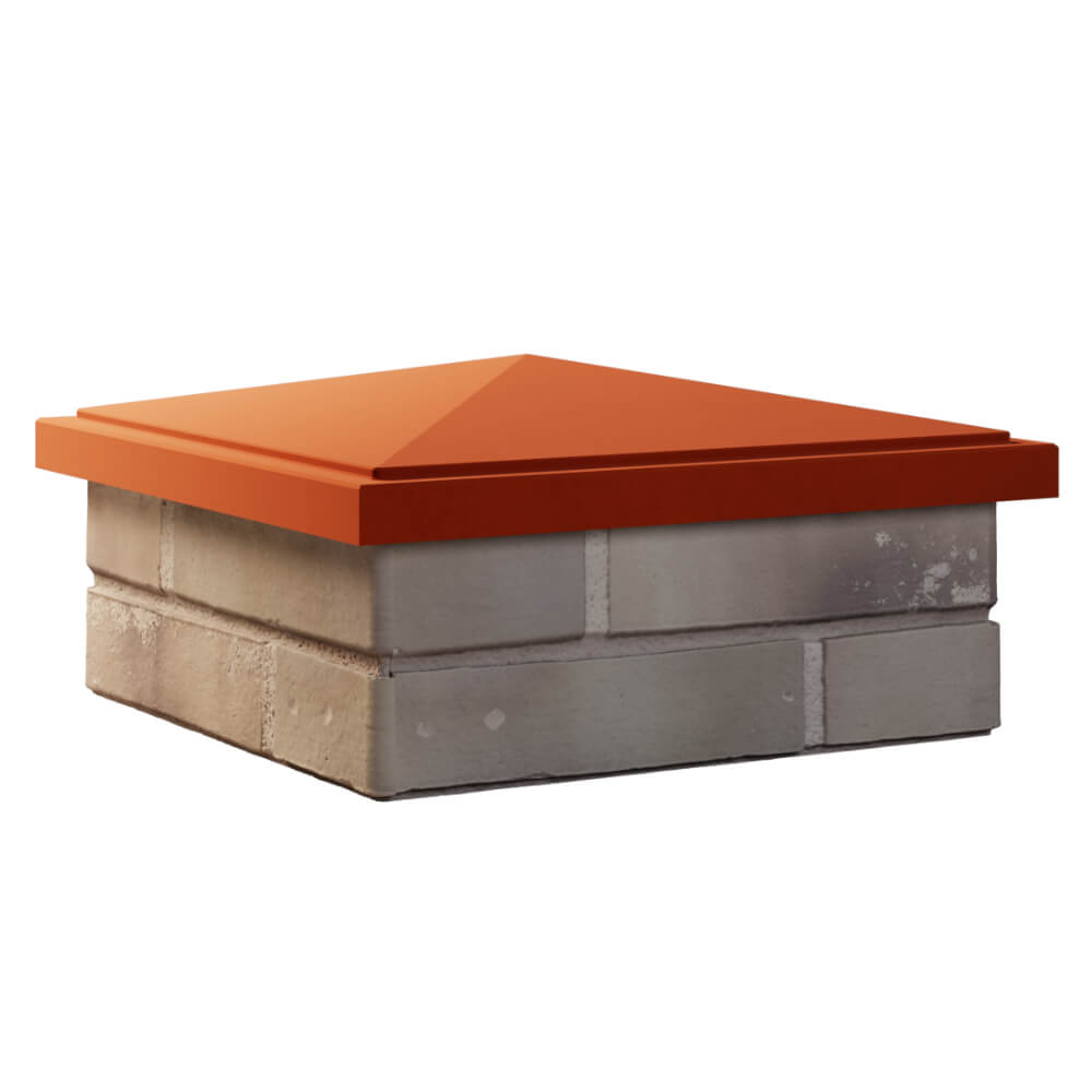 Колпак Zking БонаМоно Красный на столб 1.5х1.5 кирпича (385х385, 400х400мм) в Павловском Посаде фото