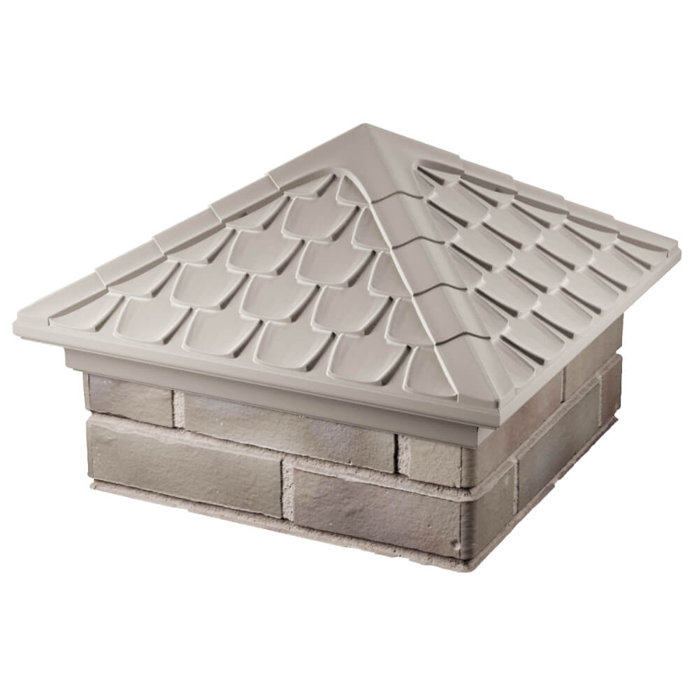 Колпак Zking Эльбрус Бежевый на столб 1.5х1.5 кирпича (385х385мм) в Павловском Посаде фото