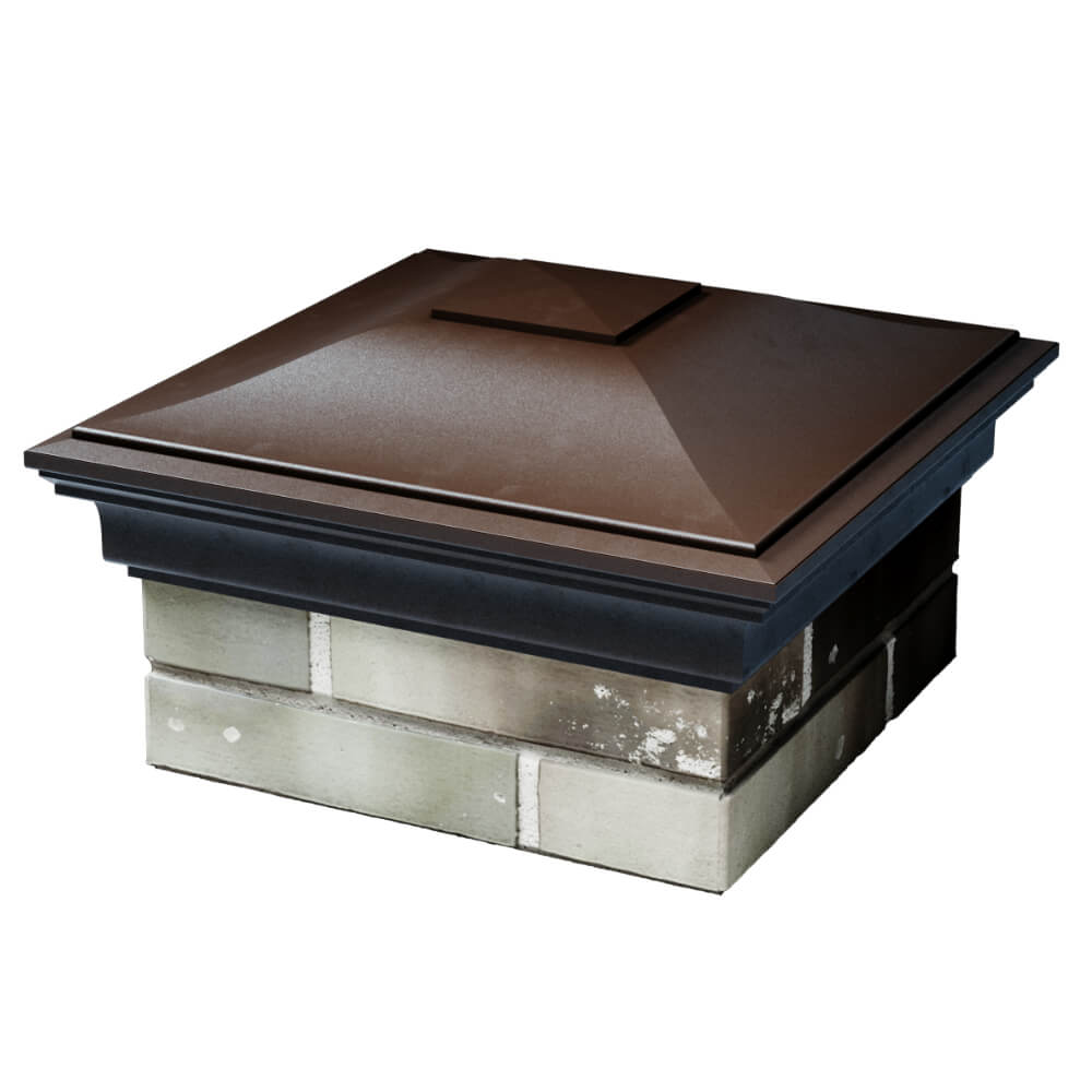 Колпак Zking Монблан Коричневый на столб 1.5х1.5 кирпича (385х385мм) в Павловском Посаде фото