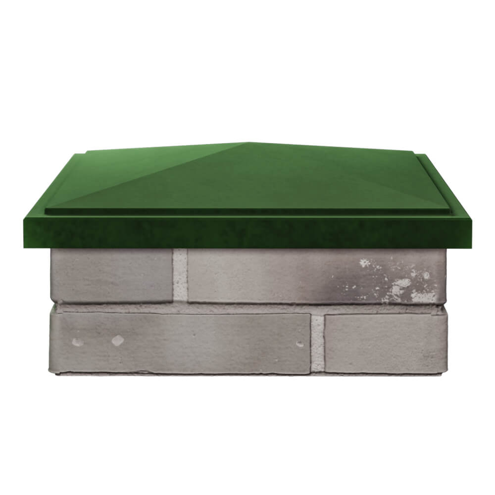 Колпак Zking БонаМоно Зеленый на столб 1.5х1.5 кирпича (385х385, 400х400мм) Павловский Посад фото