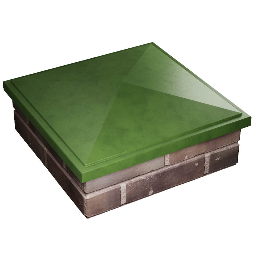 Колпак Zking БонаМоно Зеленый на столб 2х2 кирпича (515х515, 530х530мм) в Павловском Посаде фото