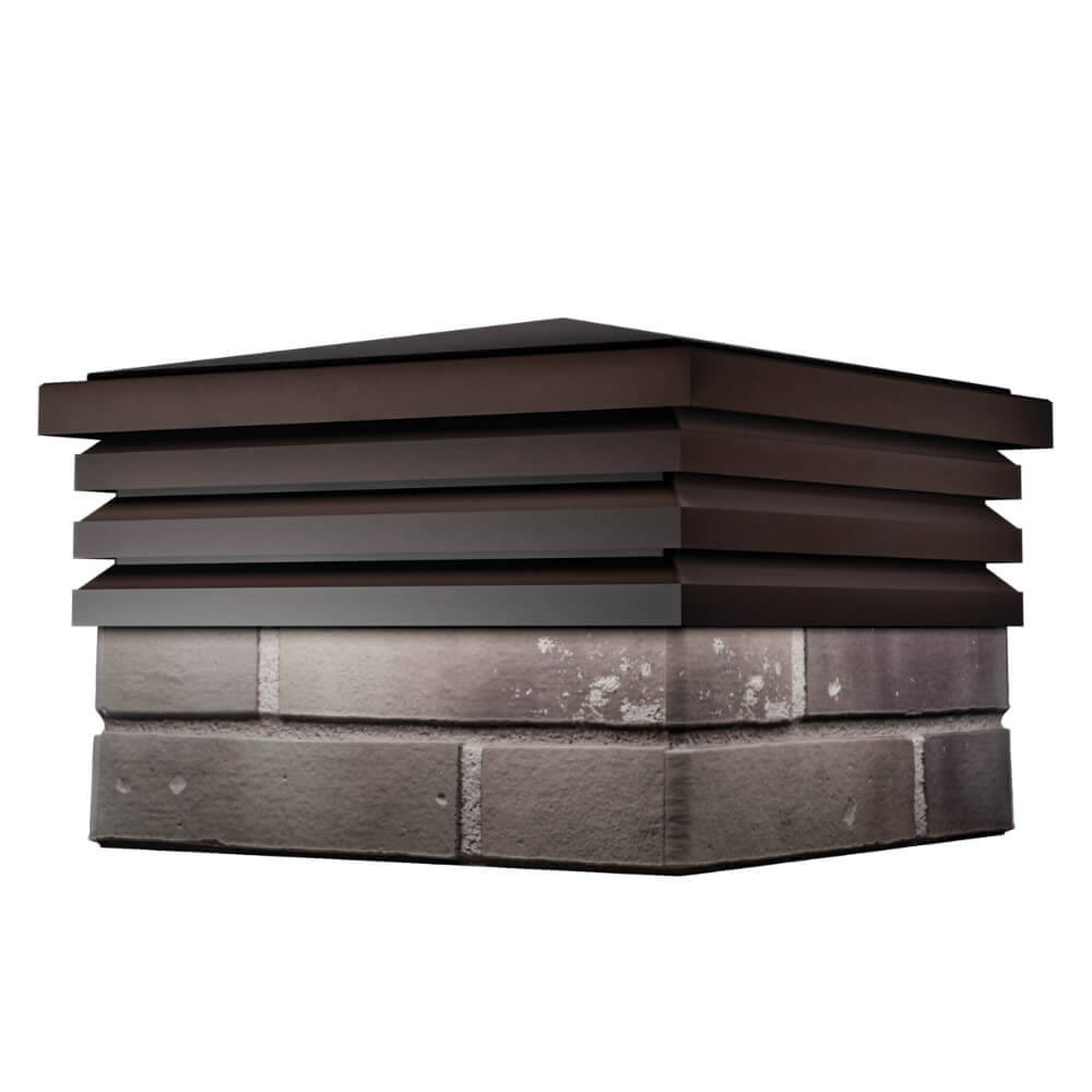 Колпак Zking Бона ХайТек Коричневый на столб 1.5х1.5 кирпича (385х385мм) в Павловском Посаде фото