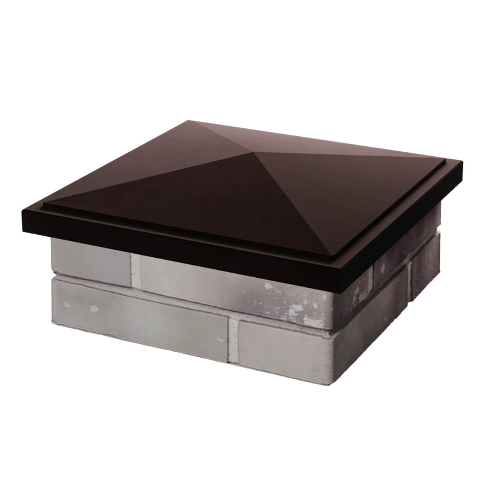 Колпак Zking БонаМоно Коричневый на столб 1.5х1.5 кирпича (385х385, 400х400мм) в Павловском Посаде фото