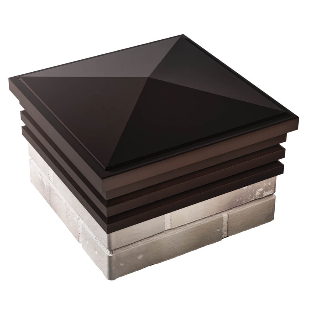 Колпак Zking Бона ХайТек Коричневый на столб 1.5х1.5 кирпича (385х385мм) в Павловском Посаде фото