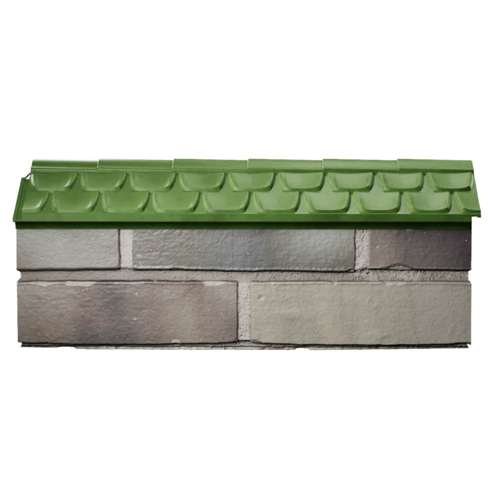 Парапет Zking Эльбрус Зеленый с посадкой на 0.5 кирпича (130мм) в Павловском Посаде фото