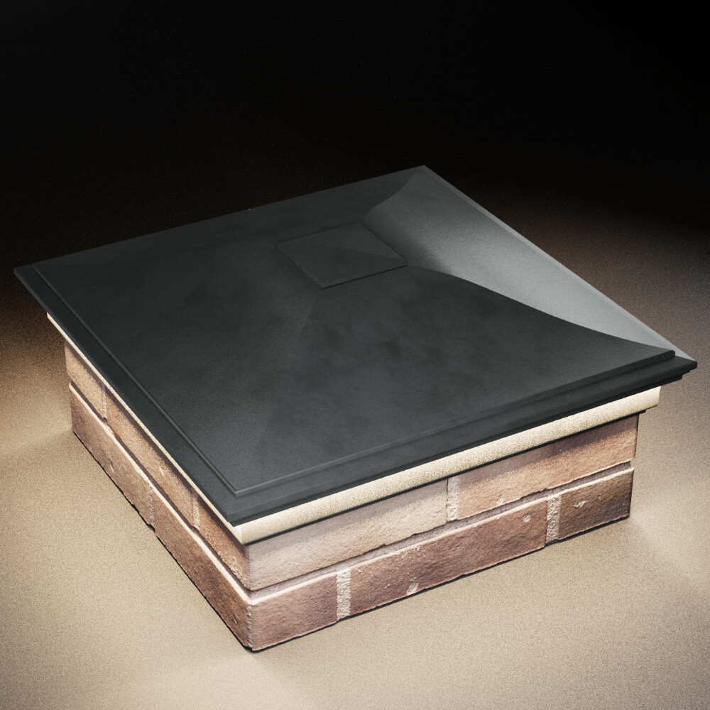 Колпак Zking Монблан Серый на столб 2х2 кирпича (515х515мм) c подсветкой в Павловском Посаде фото