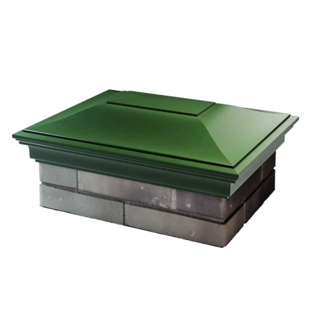 Колпак Zking Монблан Зеленый на столб 2х1.5 кирпича (515х385мм) в Павловском Посаде фото