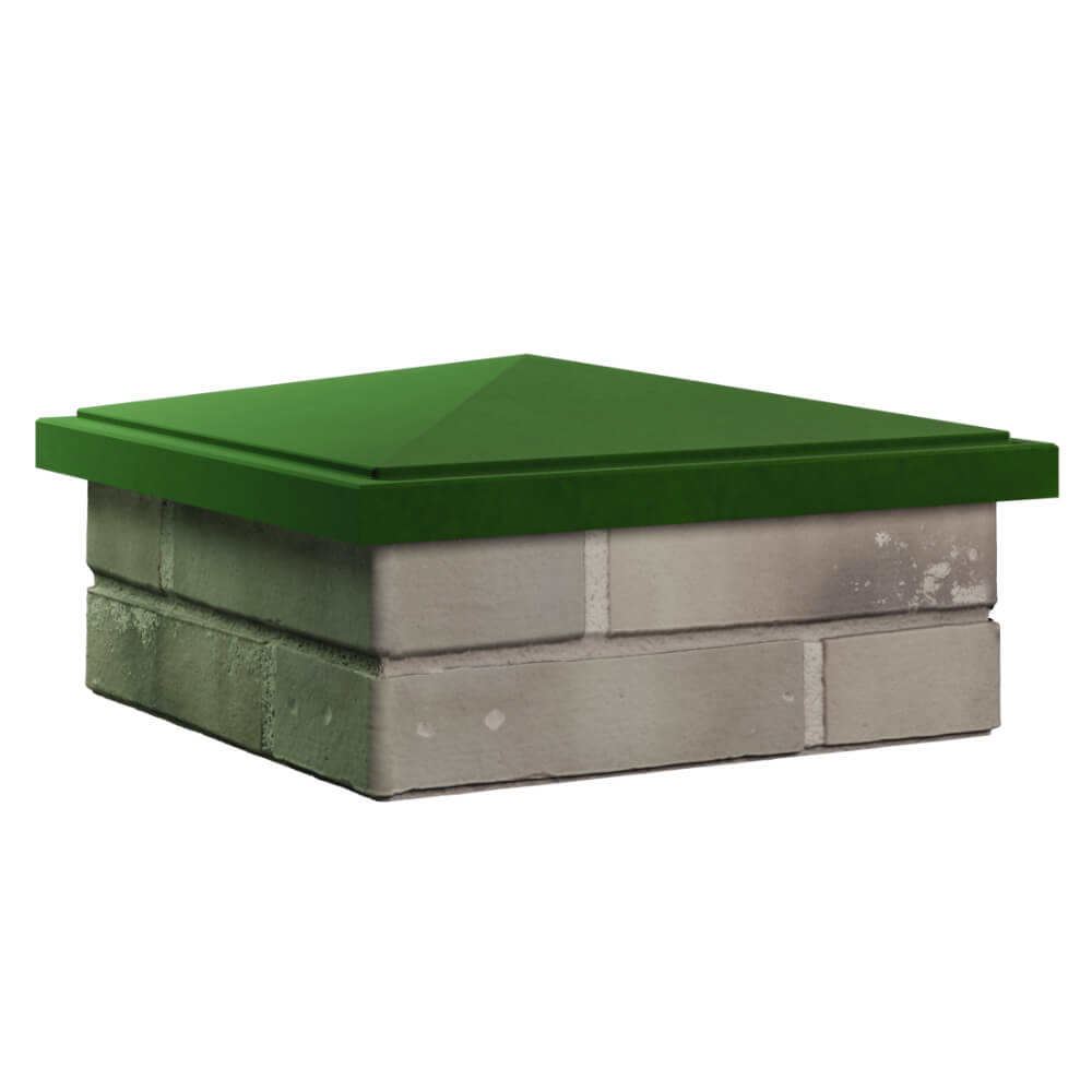 Колпак Zking БонаМоно Зеленый на столб 1.5х1.5 кирпича (385х385, 400х400мм) в Павловском Посаде фото