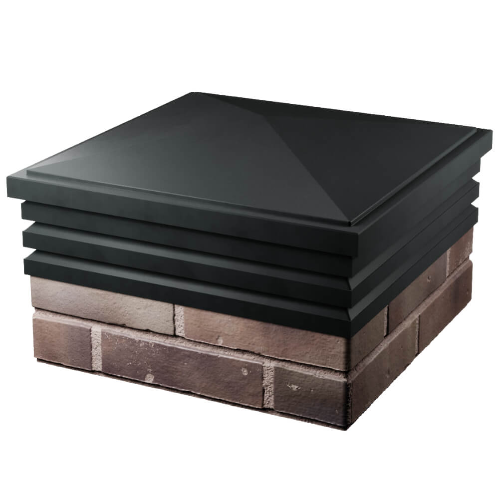 Колпак Zking Бона ХайТек Черный на столб 2х2 кирпича (513х513мм) в Павловском Посаде фото