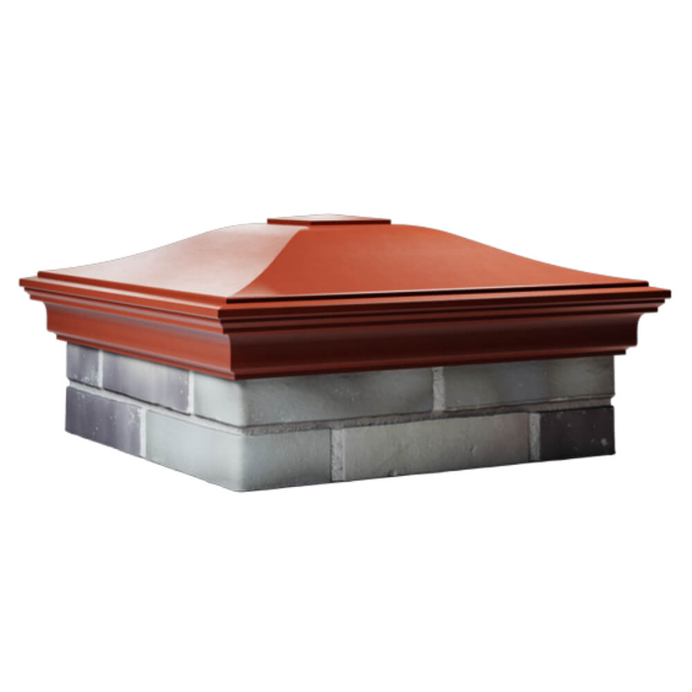 Колпак Zking Монблан Красный на столб 2х2 кирпича (515х515мм) в Павловском Посаде фото