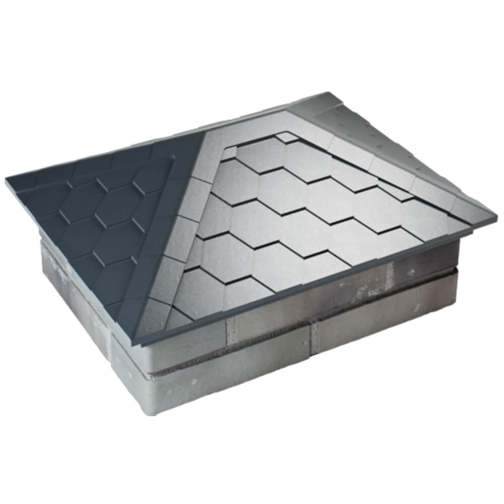 Колпак Zking Эверест Серый на столб 2х1.5 кирпича (520х390мм) Павловский Посад фото