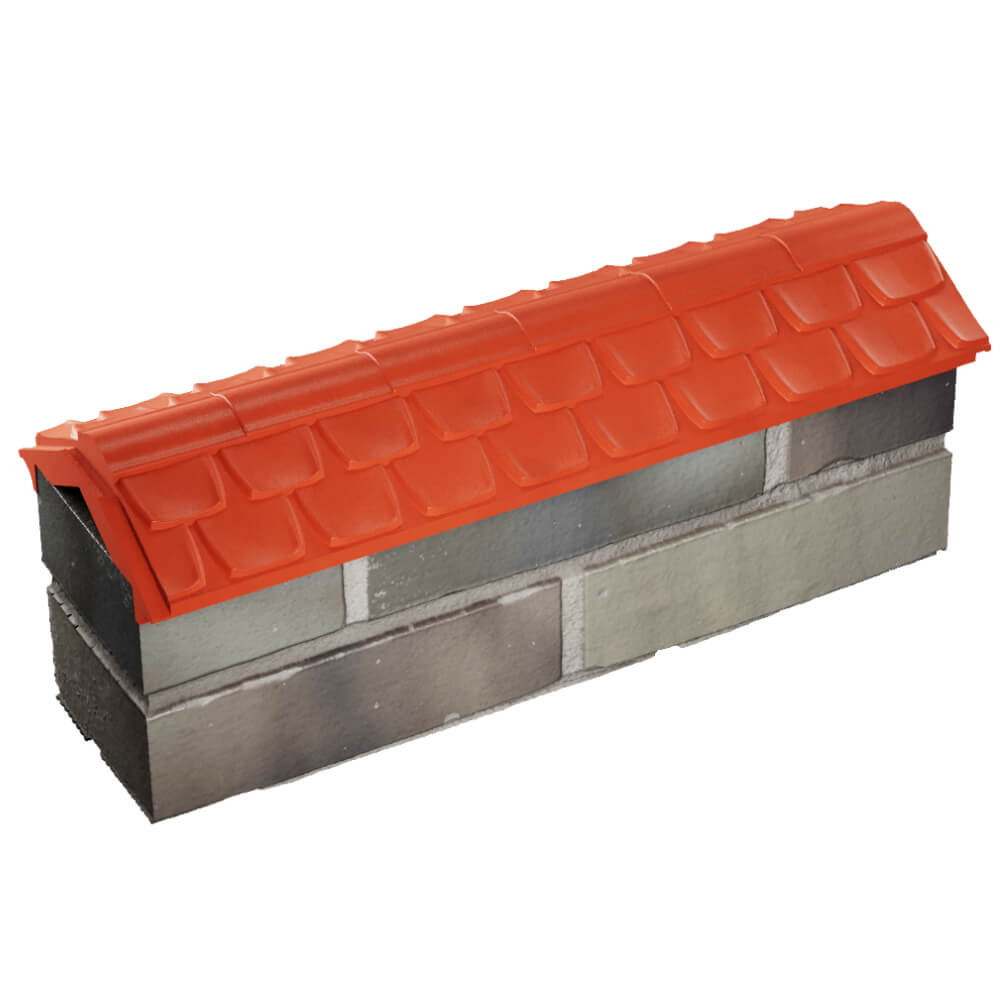 Парапет Zking Эльбрус Красный с посадкой на 0.5 кирпича (130мм) в Павловском Посаде фото