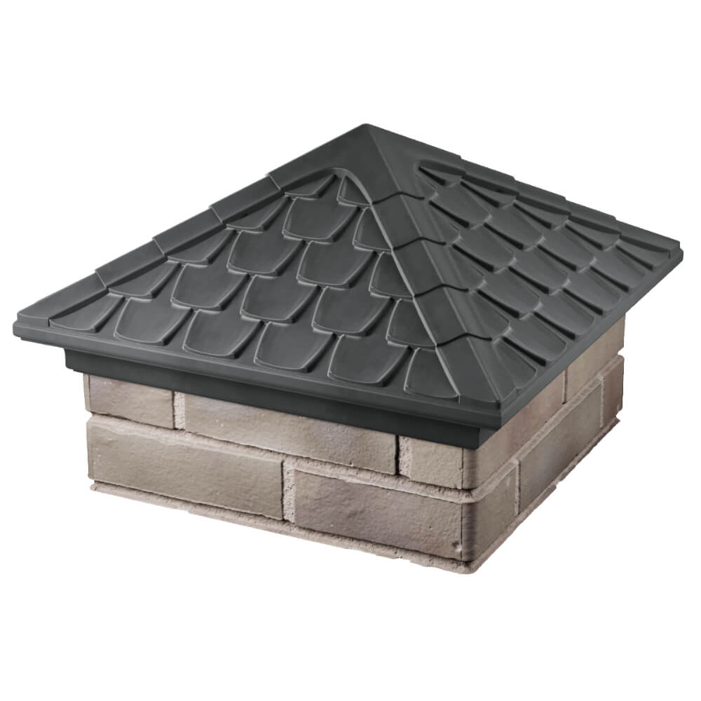 Колпак Zking Эльбрус Серый на столб 1.5х1.5 кирпича (385х385мм) в Павловском Посаде фото