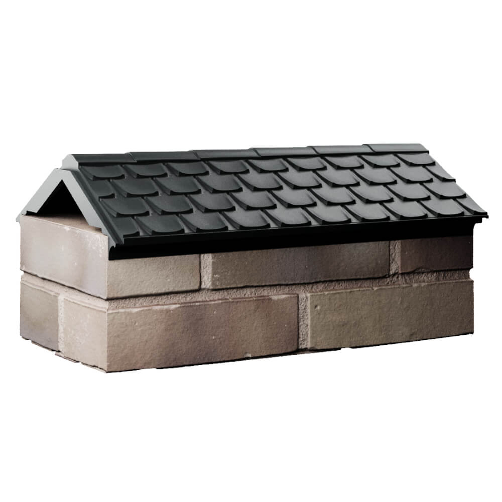 Парапет Zking Эльбрус Черный с посадкой на 1 кирпич (255мм) Павловский Посад фото