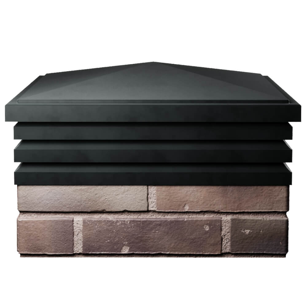 Колпак Zking Бона ХайТек Черный на столб 2х2 кирпича (513х513мм) Павловский Посад фото