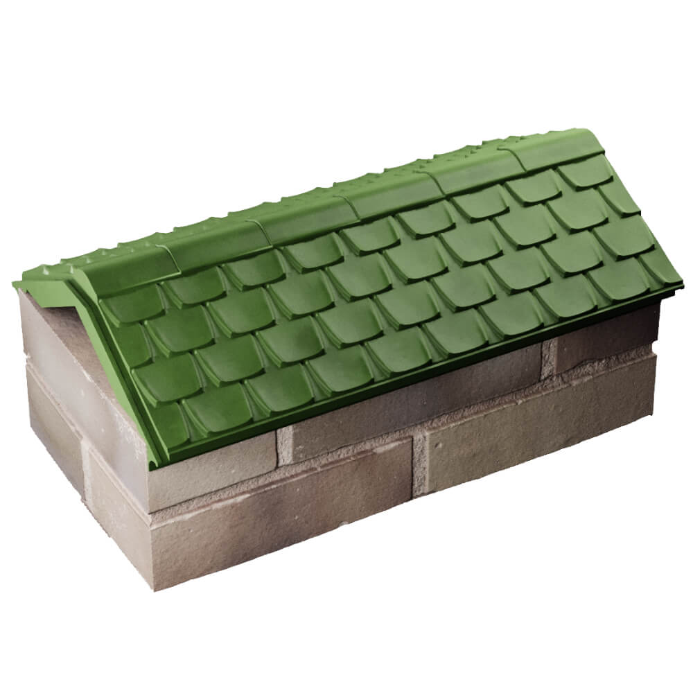 Парапет Zking Эльбрус Зеленый с посадкой на 1 кирпич (255мм) в Павловском Посаде фото