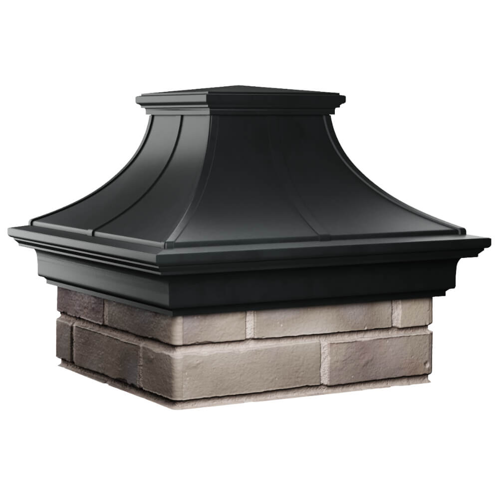 Колпак Zking Монблан Премиум Черный на столб 1.5х1.5 кирпича (385х385мм) в Павловском Посаде фото