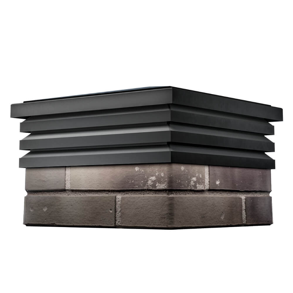 Колпак Zking Бона ХайТек Черный на столб 1.5х1.5 кирпича (385х385мм) в Павловском Посаде фото