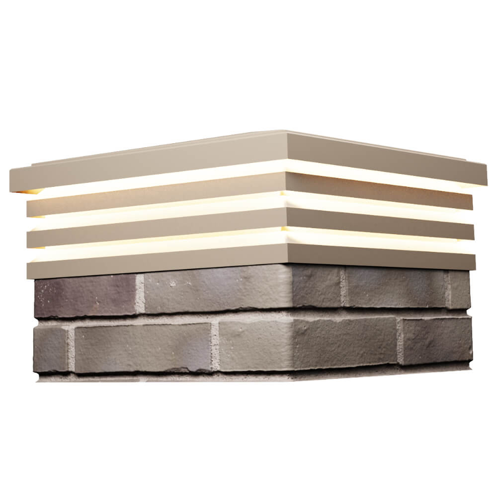 Колпак Zking Бона ХайТек Бежевый на столб 1.5х1.5 кирпича (385х385мм) с подсветкой в Павловском Посаде фото