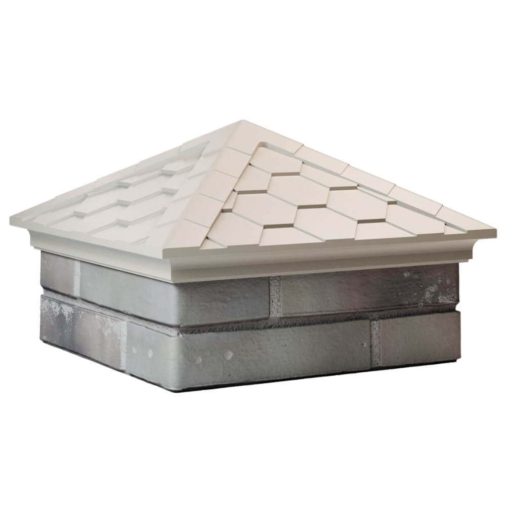 Колпак Zking Эверест Бежевый на столб 1.5х1.5 кирпича (390х390мм) в Павловском Посаде фото