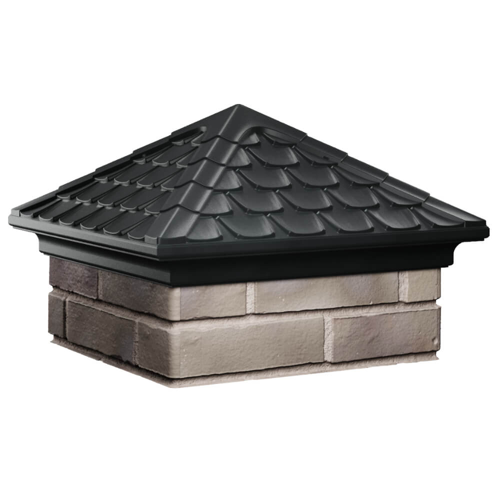 Колпак Zking Эльбрус Черный на столб 1.5х1.5 кирпича (385х385мм) в Павловском Посаде фото