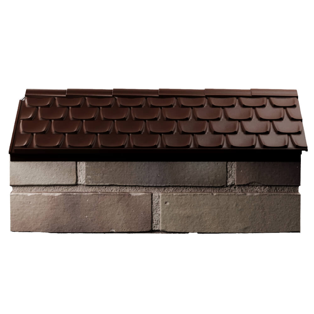 Парапет Zking Эльбрус Коричневый с посадкой на 1 кирпич (255мм) в Павловском Посаде фото