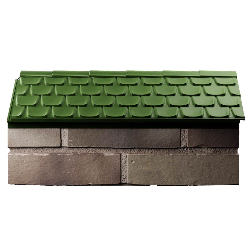 Парапет Zking Эльбрус Зеленый с посадкой на 1 кирпич (255мм) в Павловском Посаде фото