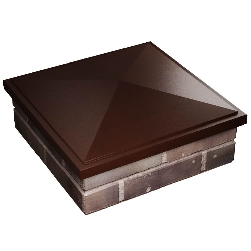 Колпак Zking БонаМоно Коричневый на столб 2х2 кирпича (515х515, 530х530мм) в Павловском Посаде фото