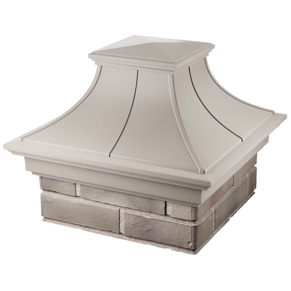 Колпак Zking Монблан Премиум Бежевый на столб 1.5х1.5 кирпича (385х385мм) в Павловском Посаде фото