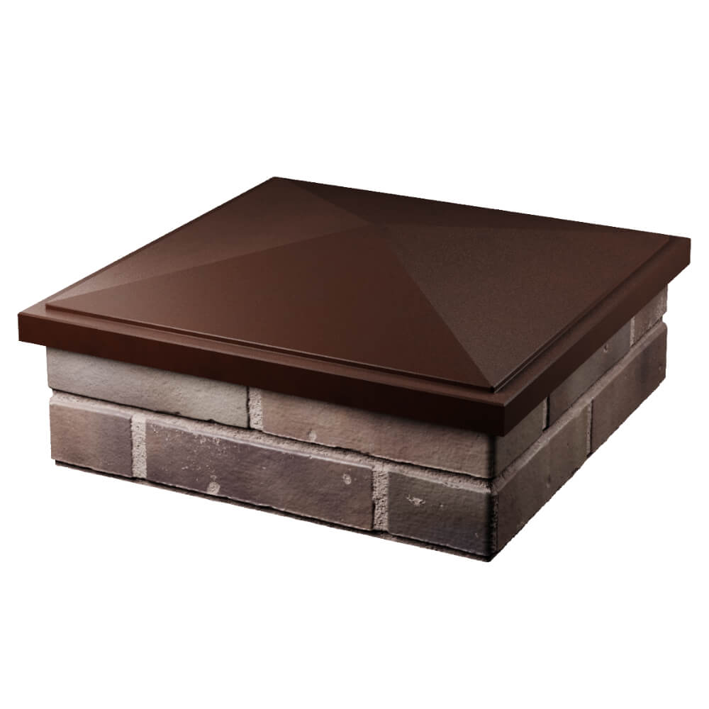 Колпак Zking БонаМоно Коричневый на столб 2х2 кирпича (515х515, 530х530мм) в Павловском Посаде фото