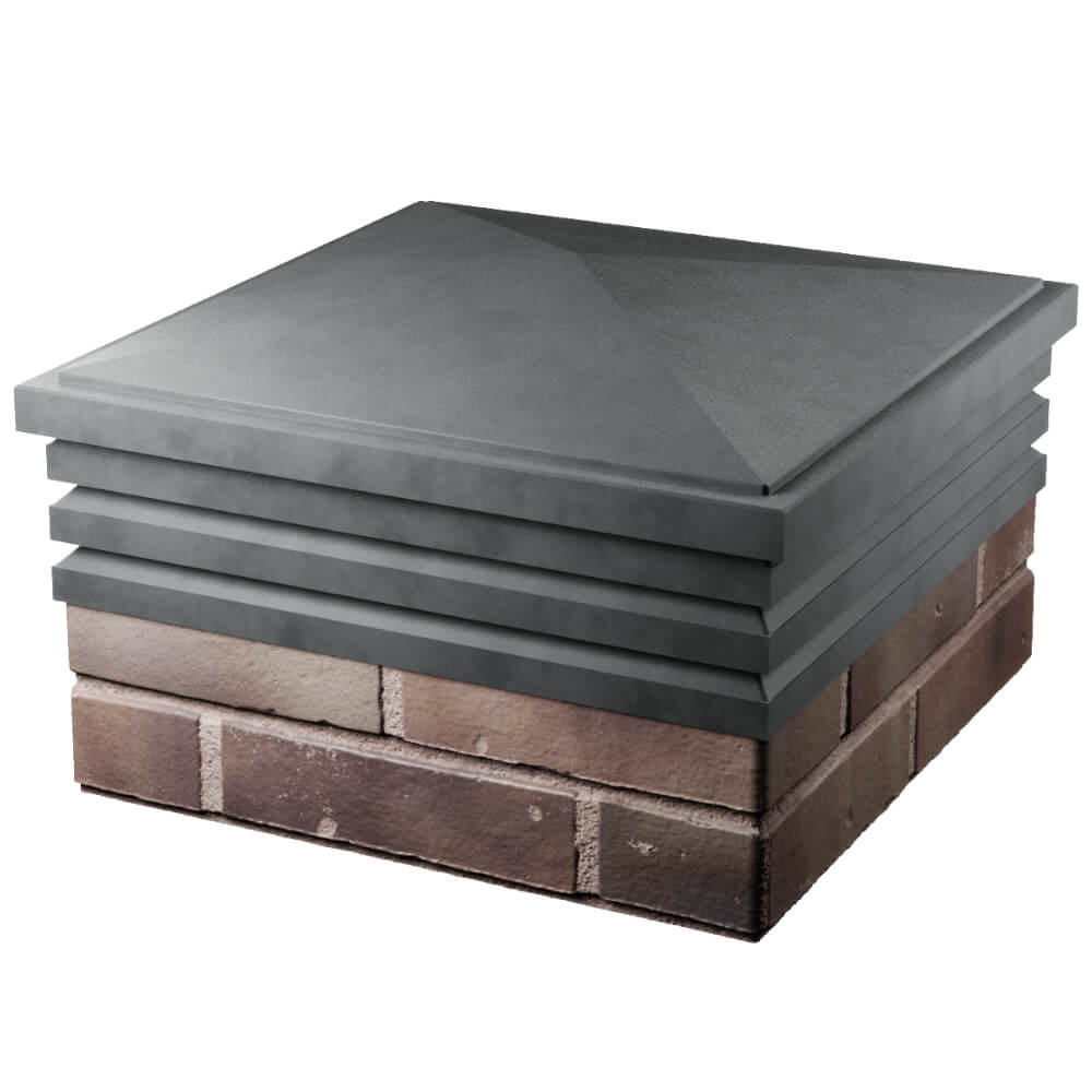 Колпак Zking Бона ХайТек Серый на столб 2х2 кирпича (513х513мм) в Павловском Посаде фото