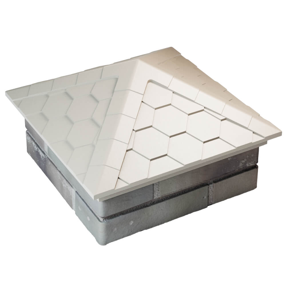 Колпак Zking Эверест Бежевый на столб 1.5х1.5 кирпича (390х390мм) в Павловском Посаде фото