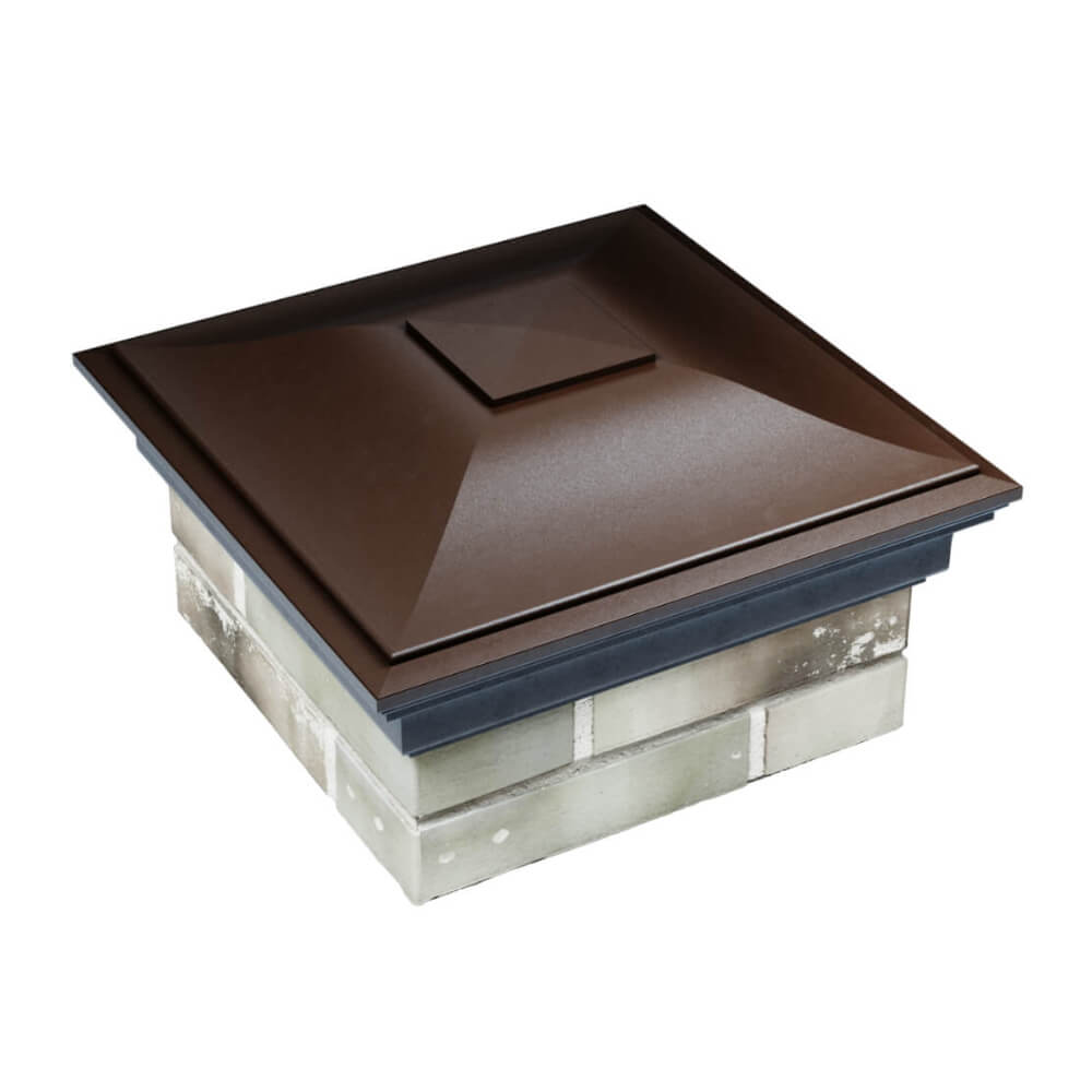 Колпак Zking Монблан Коричневый на столб 1.5х1.5 еврокирпича 0.7НФ (355х355мм) в Павловском Посаде фото