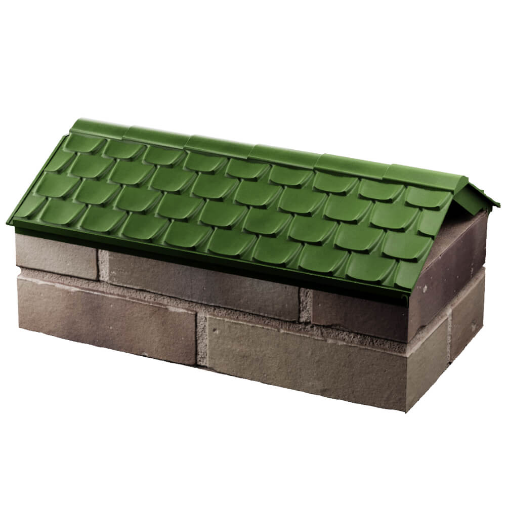 Парапет Zking Эльбрус Зеленый с посадкой на 1 кирпич (255мм) в Павловском Посаде фото