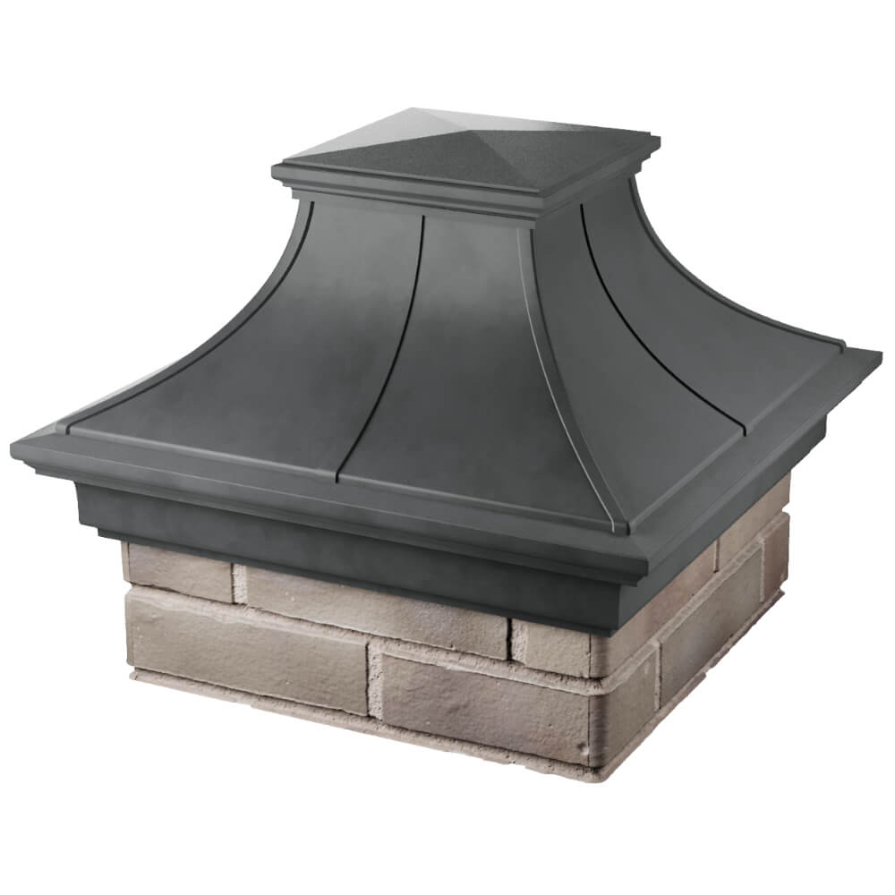 Колпак Zking Монблан Премиум Серый на столб 1.5х1.5 кирпича (385х385мм) в Павловском Посаде фото