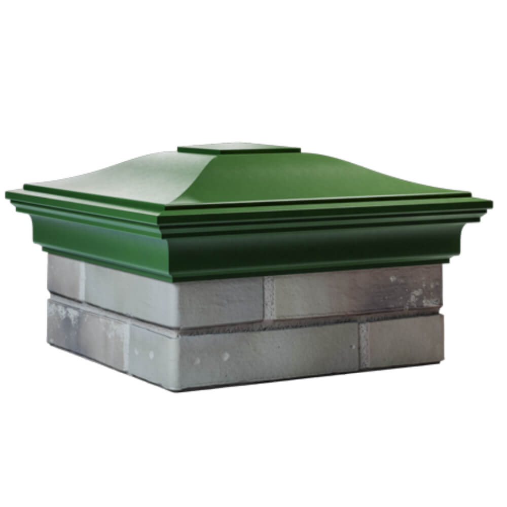 Колпак Zking Монблан Зеленый на столб 1.5х1.5 кирпича (385х385мм) в Павловском Посаде фото