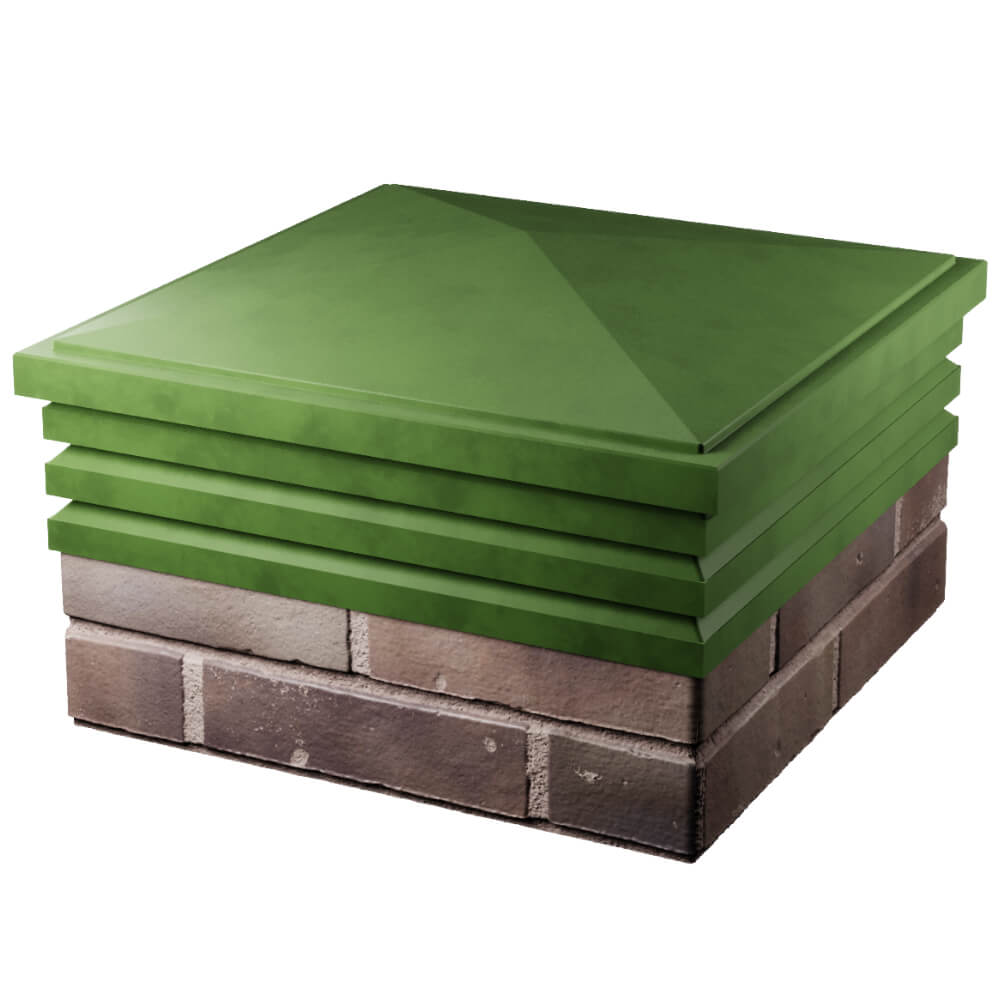 Колпак Zking Бона ХайТек Зеленый на столб 2х2 кирпича (513х513мм) в Павловском Посаде фото