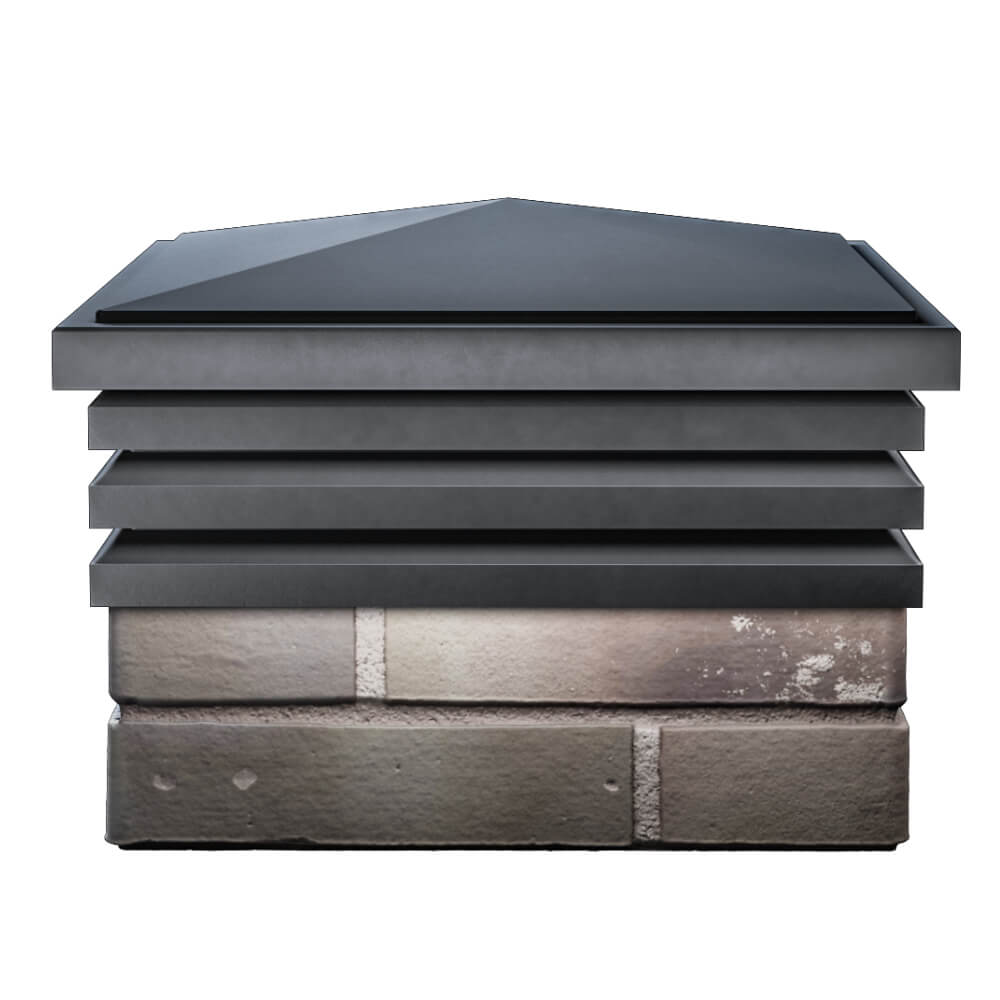 Колпак Zking Бона ХайТек Серый на столб 1.5х1.5 кирпича (385х385мм) Павловский Посад фото