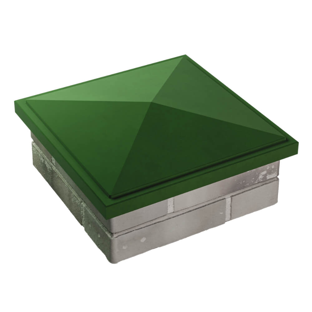 Колпак Zking БонаМоно Зеленый на столб 1.5х1.5 кирпича (385х385, 400х400мм) в Павловском Посаде фото