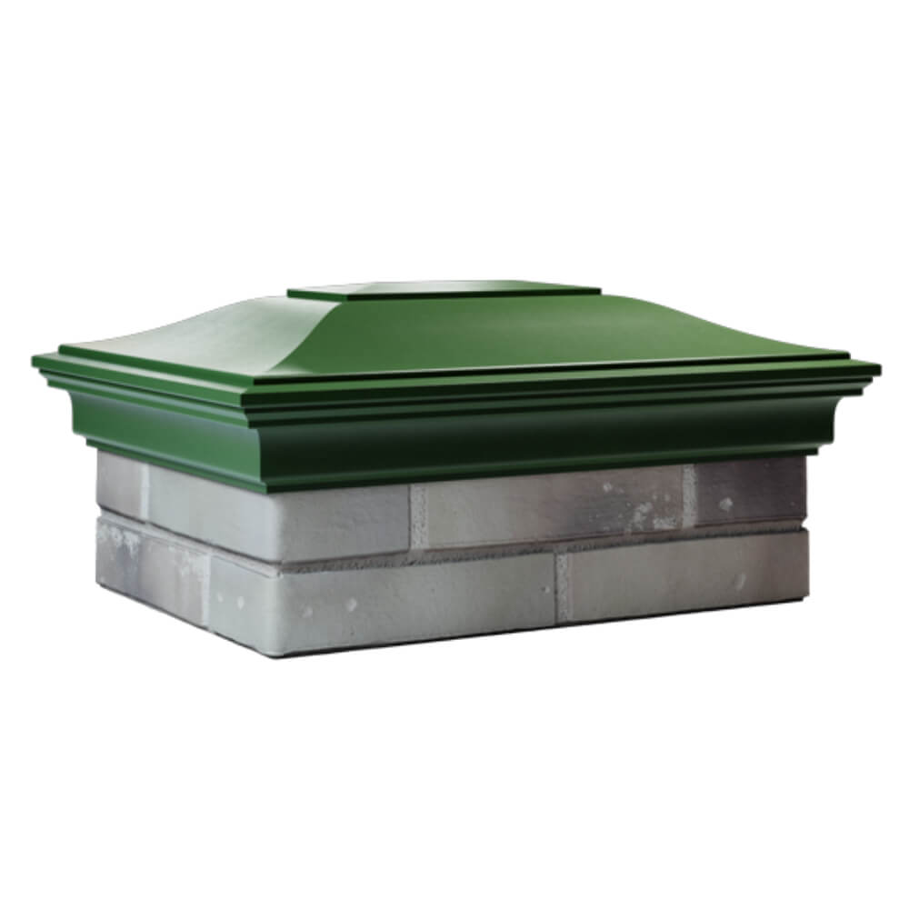 Колпак Zking Монблан Зеленый на столб 2х1.5 кирпича (515х385мм) в Павловском Посаде фото